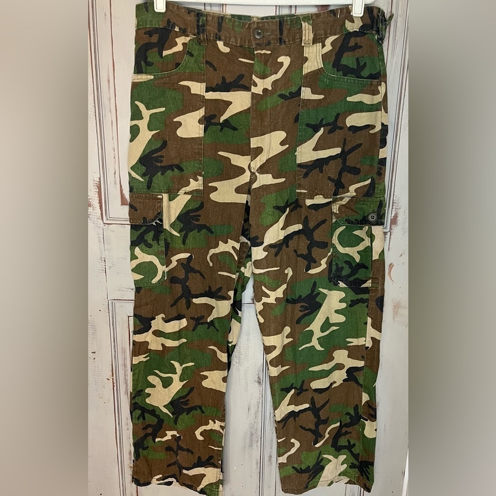 Vintage 80s Ranger Camo cargo hunting pants 36x41
